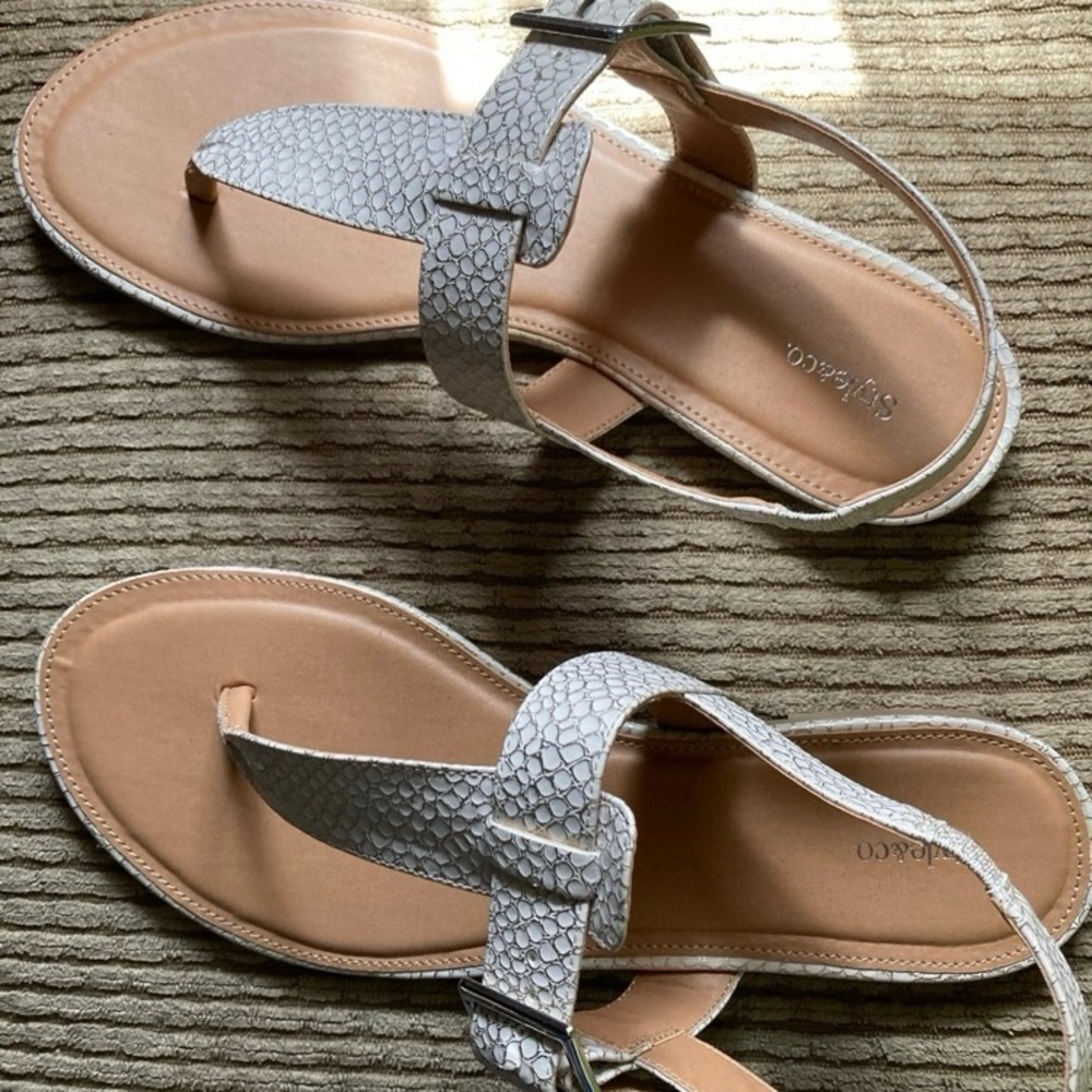 Style & Co Silver Braided Sandals
